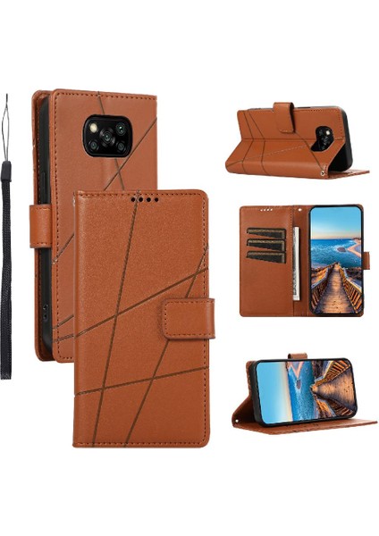 Xiaomi Poco X3 Şok Emici Kickstand Darbeye Üç Için Flip Case (Yurt Dışından)