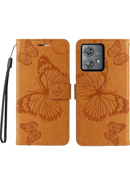 Motorola Moto Kenar 40 Neo 5g Flip Kickstand Manyetik Kapak ile Kılıf (Yurt Dışından)
