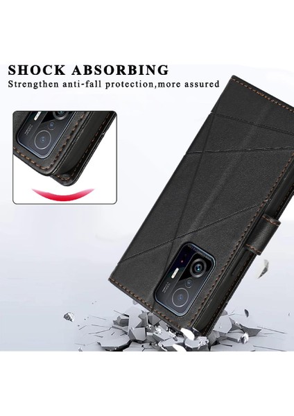 Xiaomi 11T Kickstand Şok Emici Darbeye Üç Kart Için Flip Case (Yurt Dışından) indirimleri