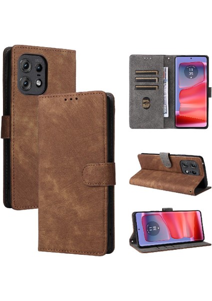 Motorola Moto Kenar 50 Pro Pu Deri Kart Yuvaları Kapak Manyetik (Yurt Dışından)