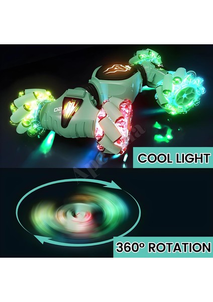 2.4ghz Uzaktan Kumandalı Şarjlı 4x4 Akrobat Araba - El Sensörlü Işıklı 360° Dönen Akrobat Araba - Çift Kontrollü Stunt Twist Araba modelleri