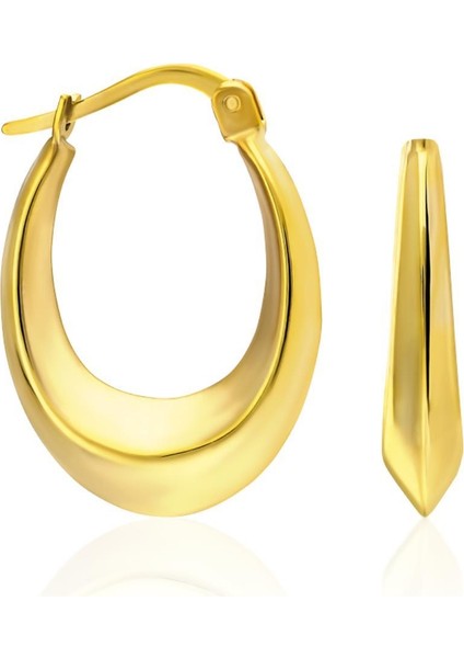 Oval Eğrisel Küpeler