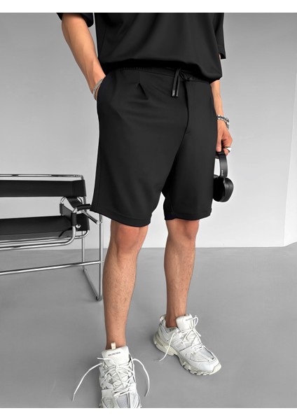 Oversize Polo Yaka Fermuarlı T-Shirt Siyah modelleri