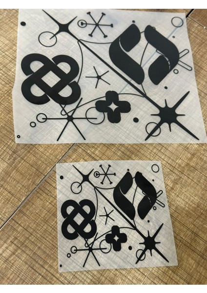 2 Adet Siyah Desenli Ütü Ile Yapışan Transfer Baskı Arma 19X19-11X11 fiyatları
