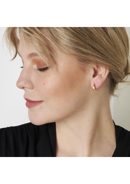 Şık Dört Taşlı Halka Küpeler indirimleri