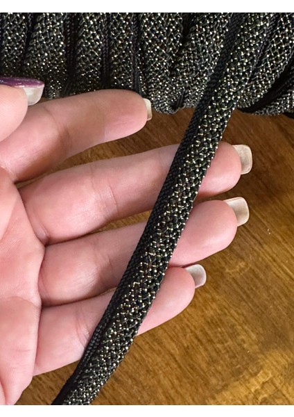 Altın Sarı Simli Şerit Dikiş Giyim Aksesuarı En 1 cm (1 Metre )