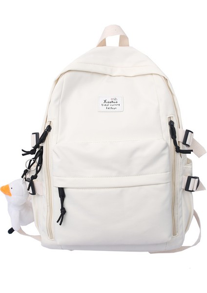 Taze ve Tatlı Kız Gibi Naylon Üniversite Öğrencisi Sırt Çantası Vintage Tarzı Sırt Çantası (Yurt Dışından)