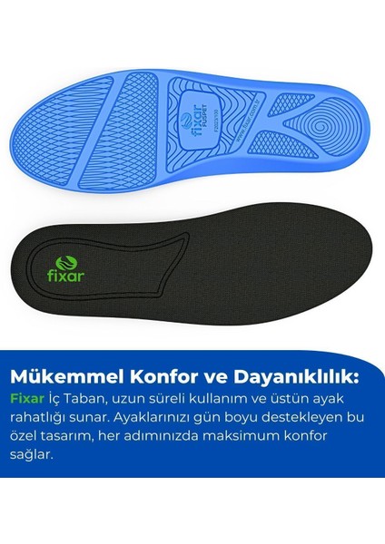 Taban Desteği Fixar Anatomik Tabanlık - Yumuşak Ayakkabı Tabanlığı - Ayakkabı Iç Taban - Poliüretan