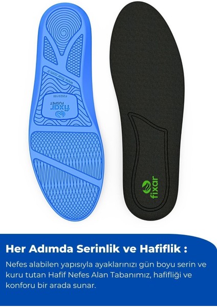 Taban Desteği Fixar Anatomik Tabanlık - Yumuşak Ayakkabı Tabanlığı - Ayakkabı Iç Taban - Poliüretan