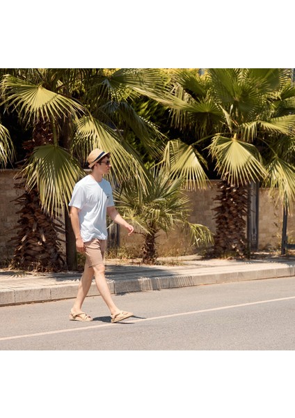 Erkek Beach Beyaz Baskılı Bisiklet Yaka Regular Fit Tişört fiyatları