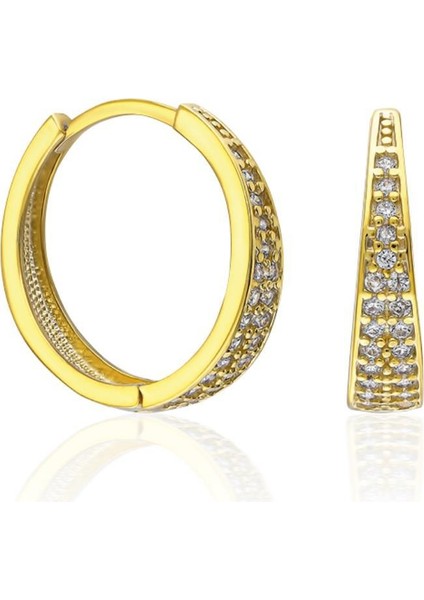 Iki Sıra Taşlı Küpeler