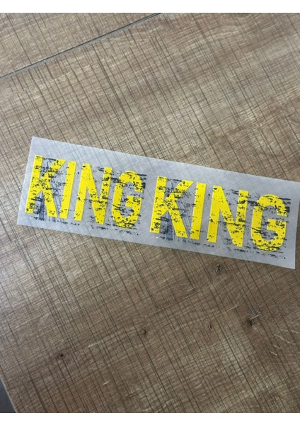2 Adet Kesilebilir Ütü Ile Yapışan King Yazılı Arma Transfer Baskı 22X5 cm