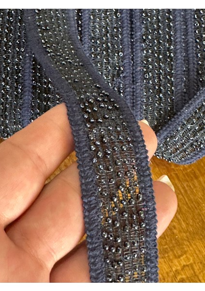 Boncuk Işleme Şerit Dikiş Giyim Bordür En 3 cm (1 Metre )