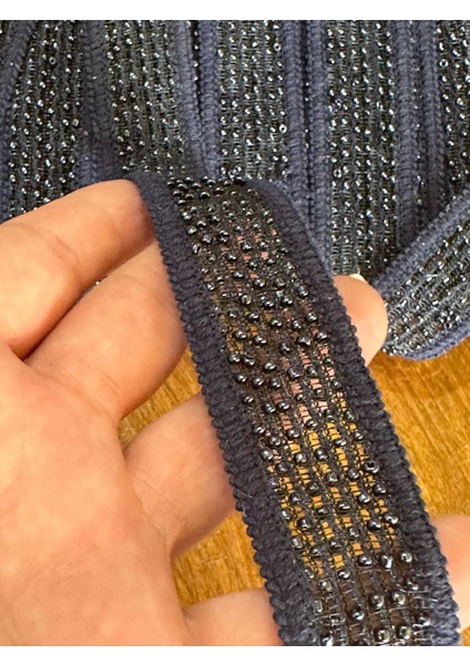 Boncuk Işleme Şerit Dikiş Giyim Bordür En 3 cm (1 Metre )