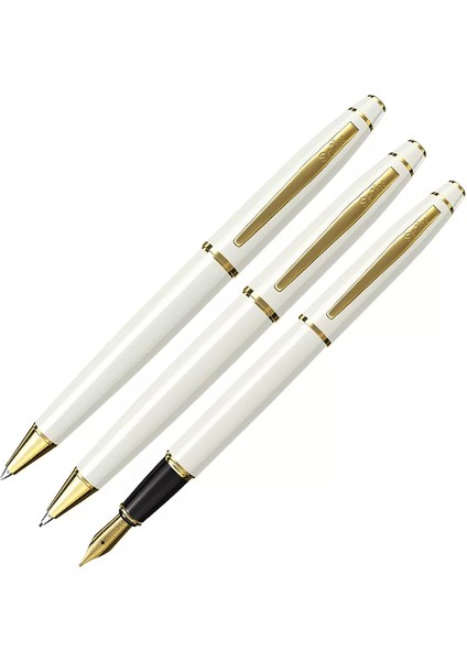 35 Dolam Kalem+Tükenmez Kalem+Versatil Kalem Seti Gold Beyaz