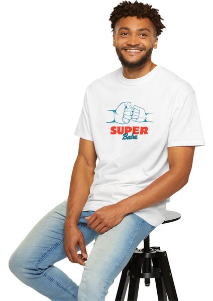 Süper Baba Baskılı Pamuklu Oversize Tişört fiyatları