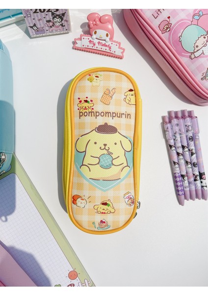Ilkokul ve Ortaokul Öğrencileri Için Büyük Kapasiteli Çift Fermuarlı Sevimli Kalem Kutusu Kalem Kutusu (Yurt Dışından)