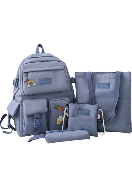 Schoolbag Kadın Ortaokul Öğrencisi Kore Versiyonu Sevimli Ilkokul Kız Sırt Çantası Lise Öğrencisi Büyük Kapasiteli Kampüs Yumuşak Kız Sırt Çantası (Yurt Dışından)