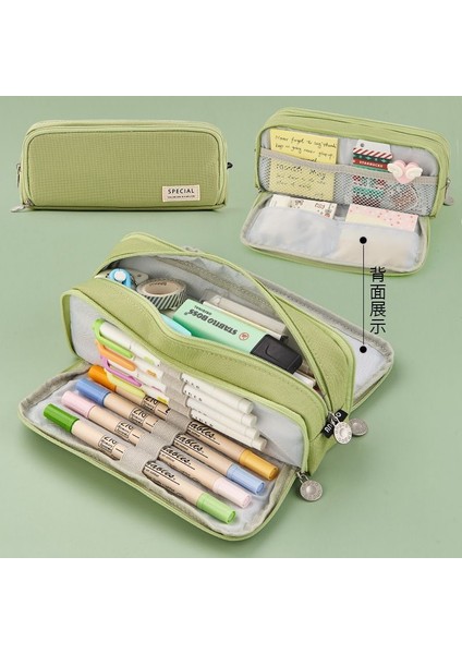 Girly Kalp Sevimli Kalem Kutusu Basit Büyük Kapasiteli Ilköğretim Okulu Ortaokul Öğrenci Kırtasiye Kalem Kutusu (Yurt Dışından)