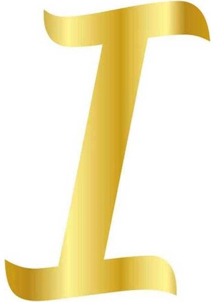 Pleksi Çubuksuz Alfabe 6 cm Altın - I