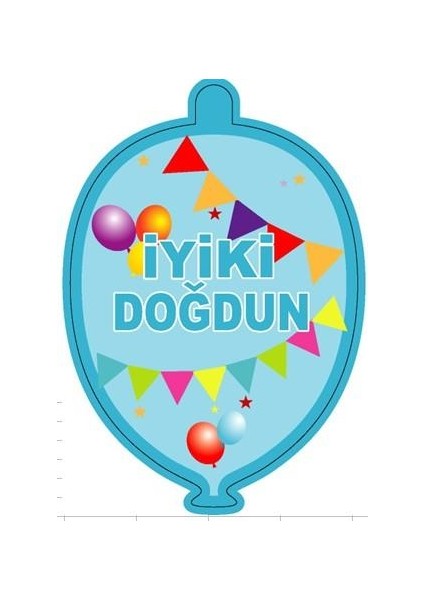 Kağıt Zincir Iyi ki Doğdun Doğum Günü Parti Süsü Mavi 24'lü modelleri