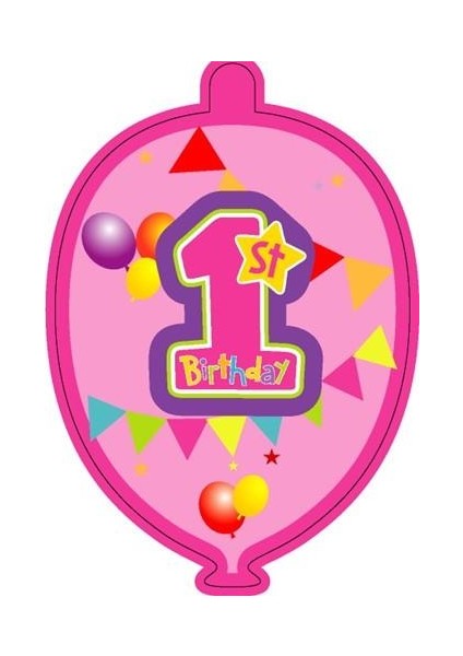 Kağıt Zincir 1 Yaş Parti Süsü Pembe 24'lü fiyatları