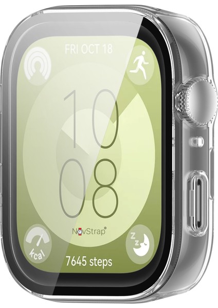 Huawei Watch Fit 3 ile Uyumlu Ekran Koruyucu Temperli Cam Kasa Koruyucu Kılıf Sert Pc fırsatları
