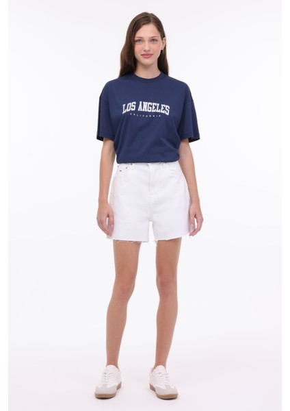 Mom Uh Short BH6192 Lacivert Kadın Şort