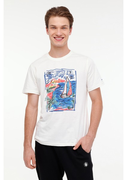 Ml Wılly 11Ds1006 4Fx Ekru Erkek Kısa Kol T-Shirt