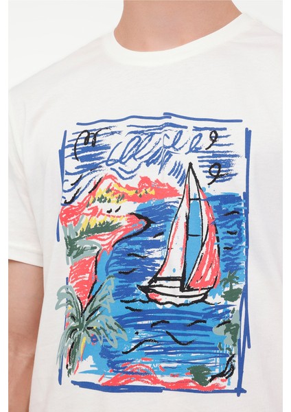 Ml Wılly 11Ds1006 4Fx Ekru Erkek Kısa Kol T-Shirt fırsatları