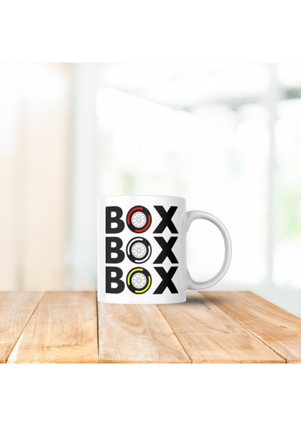 Box Box Box Porselen Kupa Bardak