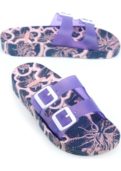 Kadın Yazlık Iki Toka Rahat Taban Havuz Plaj Günlük Terlik