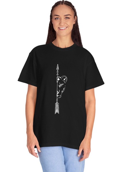 Erkek ve Dişi Aslan Kombinli Unisex Oversize T-Shirt fiyatları