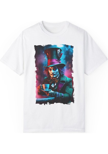 Joker Baskılı Pamuklu Unisex Oversize Tişört
