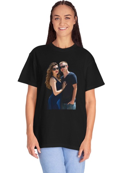 Kişiye Özel Fotoğraf Baskılı Unisex Oversize T-Shirt
