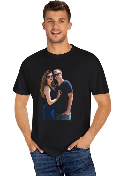 Kişiye Özel Fotoğraf Baskılı Unisex Oversize T-Shirt fiyatları