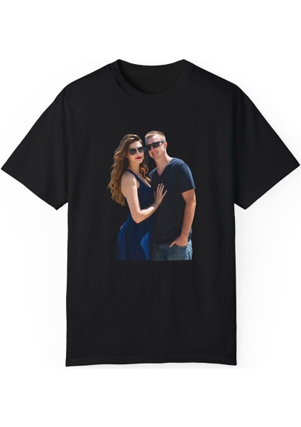 Kişiye Özel Fotoğraf Baskılı Unisex Oversize T-Shirt modelleri