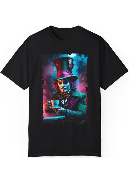 Joker Baskılı Pamuklu Unisex Oversize Tişört