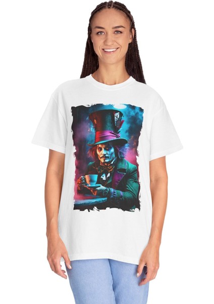 Joker Baskılı Pamuklu Unisex Oversize Tişört fiyatları