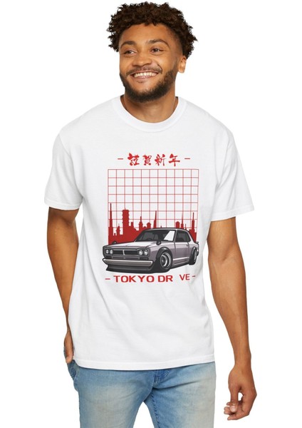 Çizgi Film Baskılı Pamuklu Unisex Oversize Tişört fırsatları