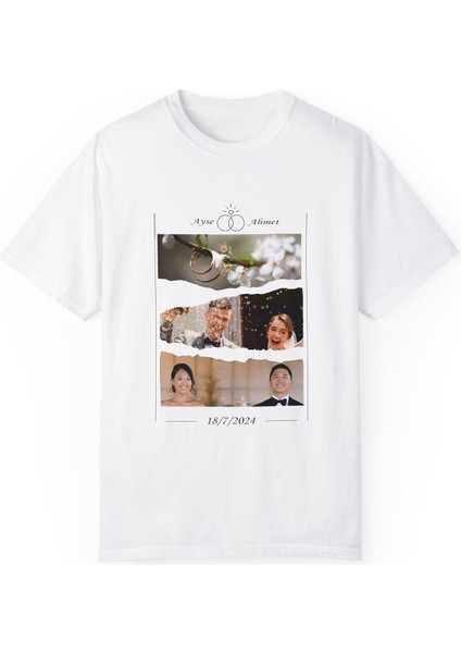 Kişiye Özel Fotoğraf Baskılı Unisex Oversize T-Shirt