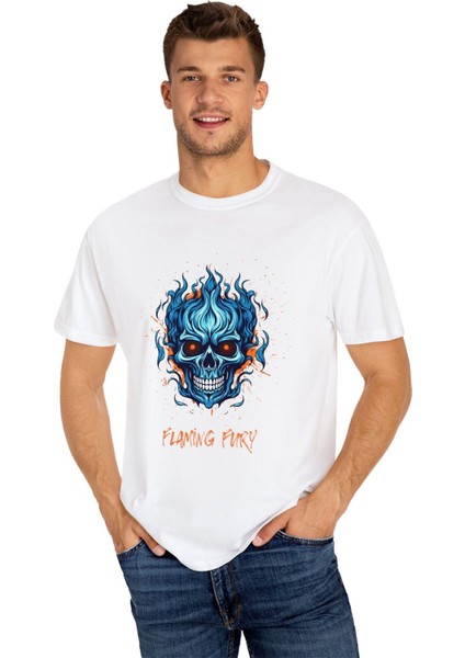 Kuru Kafa Rock Baskılı Pamuklu Unisex Oversize Tişört fiyatları