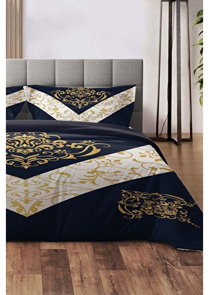 Amor Home Çift Kişilik Pamuk Saten Nevresim Takımı Ottoman Gold ( Lastikli Çarşaflı )