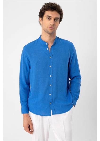 Saks Hakim Yaka Erkek Gömlek