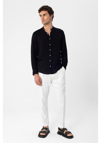 Siyah Hakim Yaka Erkek Gömlek fiyatları