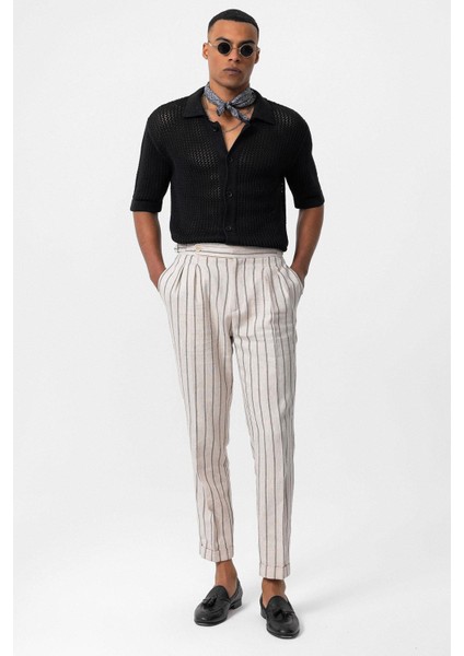 Siyah Kısa Kollu Ajurlu Erkek Gömlek