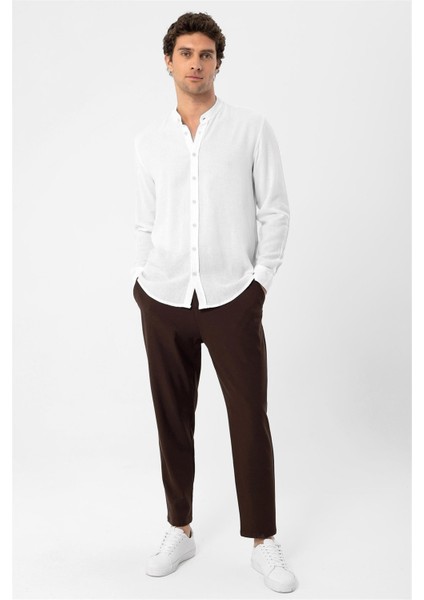 Beyaz Hakim Yaka Erkek Gömlek fiyatları