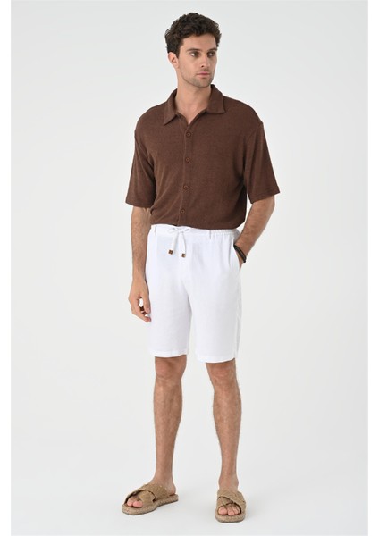 Kahve Relax Fit Triko Erkek Gömlek