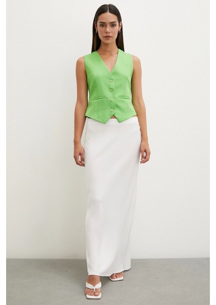 Düğmeli Yelek Fıstık Yeşili fiyatları