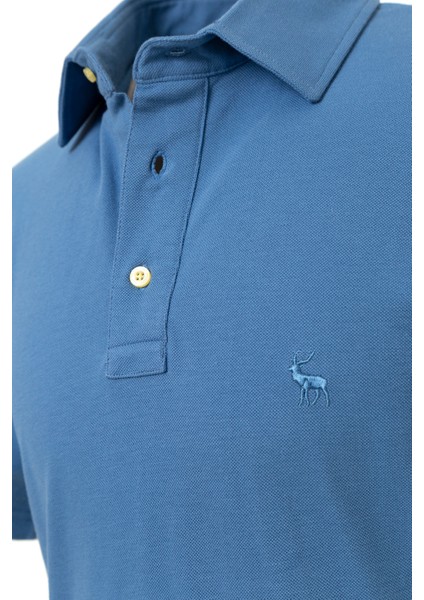 Erkek Gömlek Yakalı Mavi Polo T-Shirt fiyatları